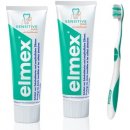 Elmex Sensitive zubná pasta 2 x 75 ml + ústna voda 100 ml