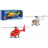 Teddies Vrtulník/Helikoptéra záchranných složek kov/plast 18cm 3 druhy v krabičce 26x10x5cm
