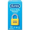 Durex Extra Safe Thicker latexový kondóm, silnejší, nominálna šírka: 56 mm 12 kusov
