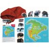 Just Jigsaws 771 Severná Amerika a jej zvieratá - drevené puzzle 16 dielov a 10 zvierat