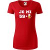 Je mi 60 pivo - Dámske tričko z organickej bavlny Origin (GOTS) - XL ( Červená )