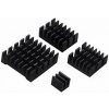 KUONGSHUN ELECTRONICS Sada 4 čierných hliníkových chladičov pre Raspberry Pi 4