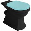 Kerasan RETRO WC-kombi misa 38,5x72cm, zadný odpad, čierna mat SPH 101331