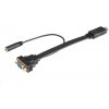 Kábel AKASA HDMI na VGA, s audio káblom, 20 cm, čierny AK-CBHD18-20BK Akasa