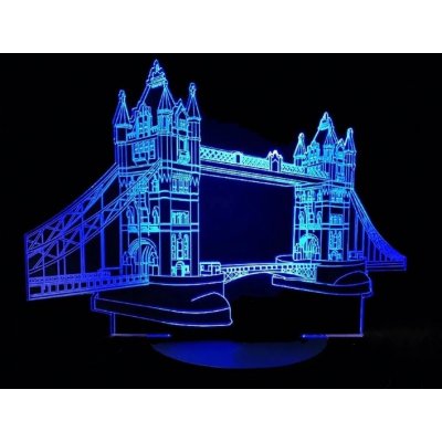 Beling 3D lampa,Tower Bridge London, 7 farebná SMSL5T8