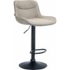 Design-Shop Barová stolička Vonore - látka, čierny rám - Sivo hnedá (Taupe)