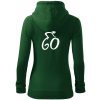 Cyklista oslavuje šesťdesiatku (60) - Mikina dámska trendy zipper s kapucňou - L ( Fľaškovozelená )