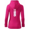 Limited edition 1985 pruh - Mikina dámska trendy zipper s kapucňou - L ( Purpurová )
