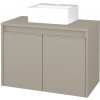 Dreja Skrinka pod umývadlo VISIT SZD2 70 (umývadlo Gladi) - L04 Béžová vysoký lesk / Úchytka T34 - nerez / L04 Béžová vysoký lesk