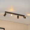 TK Lighting Stropný reflektor Top, nastaviteľný, hnedý, štvorplameňový lineárny - 6182