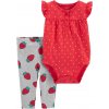 CARTER'S Set 2dielny body bez rukávov, legíny Strawberry dievča 18 m /veľ. 86