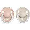 BIBS De Lux Natural Rubber Night Size 1: 0+ months cumlík Blush / Vanilla 2 ks