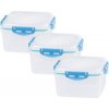 Dóza MagicHome Lunchbox set YH309, sada 3 ks, 1200 ml, 170x170x126 mm, štvorcová, Clip