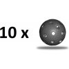 Florbalová loptička TRIX IFF - čierna - 10 ks