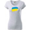 Ukrajina vlajka - Dámske tričko Pure - XL ( Svetlosivý melír )