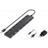 Conceptronic HUBBIES09BP 7 portů USB 3.0 hub čierna; HUBBIES09BP