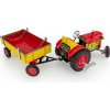 Kovap traktor ZETOR na kľúčik červený s valníkom