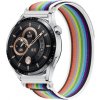 BStrap Velcro Nylon remienok na Samsung Galaxy Watch Active 2 40/44mm, white rainbow (SSG028C04)
