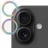 NORTHJO tvrdené sklo s trblietavými rámčekmi na ochranu šošoviek fotoaparátu pre iPhone 16 / 16 Plus - dúhové - možnosť vrátiť tovar ZADARMO do 30tich dní