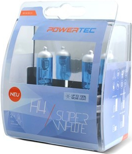 Powertec SuperWhite H4 bulb 12V DUO