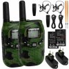 Vysielačky Baofeng BF-T6 – zelené, sada 2 ks (Vysielačky s dosahom do 2 km, LED svetlom a 1500 mAh batériou – spoľahlivá komunikácia bez mobilnej siete)