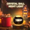 3D Visual KS-3D LP5 - 3D LED lampa krištáľová guľa - Galaxia