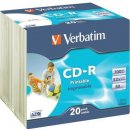 Médium na napaľovanie Verbatim CD-R 700MB 52x, 20ks
