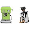 Ascaso Dream ONE, Fresh Pistachio + Eureka Mignon Zero 65 Speedy, CR chrome