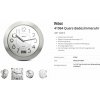 Mebus 41964 Quartz nástenné hodiny hliník vhodné do kúpeľne / vlhkého priestoru; 41964