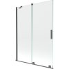 Mexen Velar, 2-krídlová posuvná vaňová zástena 130 x 150 cm, 8mm číre sklo, grafitový matný profil, 896-130-000-01-66