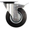 VOREL Koliesko otočné s brzdou, gumové 60kg 100/27/130mm (87322)