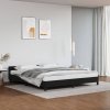 vidaXL Posteľný rám s čelom čierny 160x200 cm umelá koža 347507