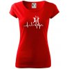EKG volejbalistky - Dámske tričko Pure - 3XL ( Červená )