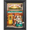 ROBOTIME Rolife DIY 3D drevené puzzle Kníhkupectvo Old Times s LED osvetlením 157 ks