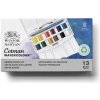 WINSOR & NEWTON COTMAN - SKETCHERS' POCKET BOX - AKVARELOVÉ FARBY - SADA 12 POLPANVIČIEK + ŠTETEC