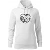 Florbal love - Mikina dámská Cape s kapucí - 2XL ( Biela )