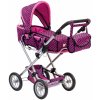 Bino Kočárek velký s taškou růžovočerný