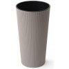 Kvetináč LAMELA, kvetináč LILIA JUMPER - prúžok O 25 cm, výška 46,5 cm, taupe (1311118772)