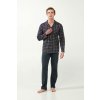 Vamp - Pánske pyžamo so zapínaním na gombíky 21662 - Vamp dark gray L
