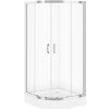 CERSANIT - Sprchovací kút BASIC štvrťkruh 90x185, posuv, číre sklo S158-005