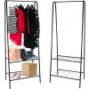 HomePRO 15642 Kovový stojan na oblečenie 153x60x34 cm, čierny