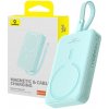 Baseus magnetická power banka Mini (P1002210B333-00) – MagSafe, 2× USB-C, Lightning, 10 000 mAh, 30 W, rýchle nabíjanie, modrá KF2320524