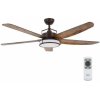 Lucci air 213175 - LED Stropný ventilátor LOUISVILLE 1xGX53/18W/230V hnedá + DO 213175 + záruka 3 roky zadarmo