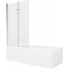 Mexen Vega obdĺžniková vaňa 160 x 70 cm s plášťom a 2-listovou zástenou 100 cm, transparentná, chróm - 550116070X9210020100