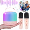 PRENOSNÝ MINI KARAOKE BLUETOOTH SYSTÉM S 2 BEZDRÔTOVÝMI MIKROFÓNMI