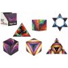 Hlavolam kocka magnetická dúhová plast mix druhov v krabičke 6x6x6cm