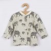Baby Service dojčenký kabátik Slony sivý