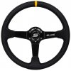 Sportovní volant WRC BLACK CARBON YELLOW STRIP 350 mm
