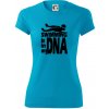 Swimming is in my DNA - Dámske Fantasy športové (dresovina) - M ( Svetlý tyrkys )