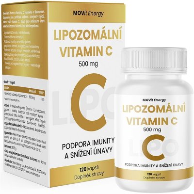 Movit Energy Lipozomálny Vitamín C 500 mg kapsuly na podporu imunitného systému, pre krásnu pleť a nechty 120 cps